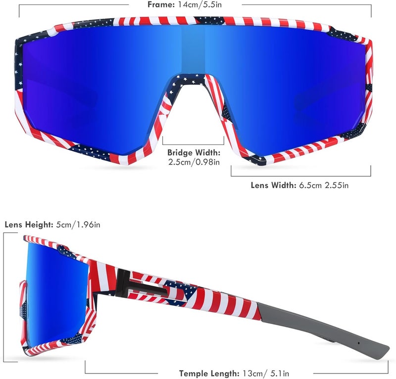 Derowern Youth Baseball Sunglasses, Kids Polarized Sports Sunglasses,UV400 Protection Glasses for Boys Girls Softball Cycling - Image 3